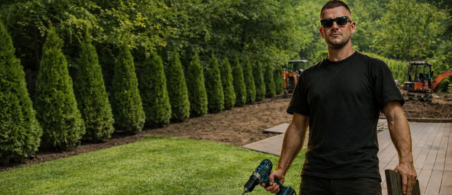 Tarasy kompozytowe i usługi ogrodnicze – Warszawa i okolice | tttkompozyt Taras kompozytowy i trawnik z rolki wykonane przez firmę tttkompozyt – usługi ogrodnicze Warszawa i okolice